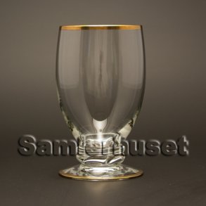 Gisselfeld m. guldkant Vandglas. H:93 mm.