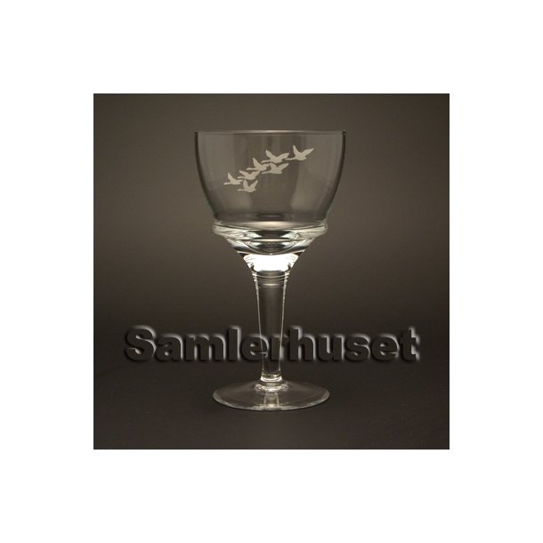 Svane Snapseglas. H:86 mm.