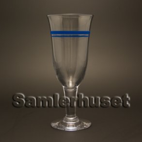 Blå klokke Ølglas. H:190 mm.