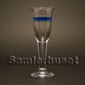 Blå klokke Snapseglas. H:140 mm.