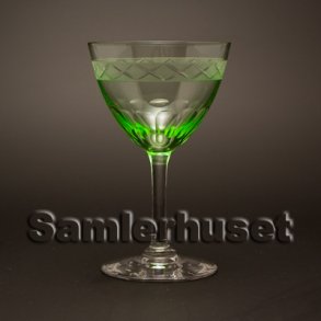 Ekeby Hvidvinsglas, lysegrøn. H:120 mm.