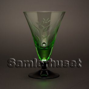 Greta Garbo Hvidvinsglas, grøn. H:115 mm.