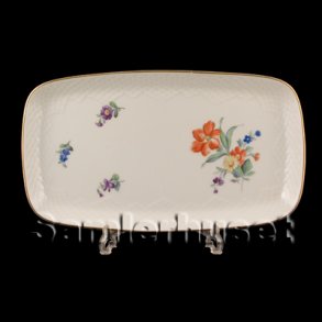 Saxisk Blomst Hvid Bakke til sukker og flde