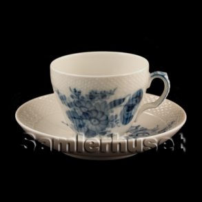 Blå Blomst Svejfet Kaffekop Lille