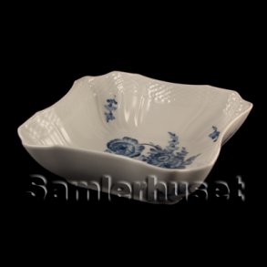 Blå Blomst Svejfet Salatskål Kvadratisk