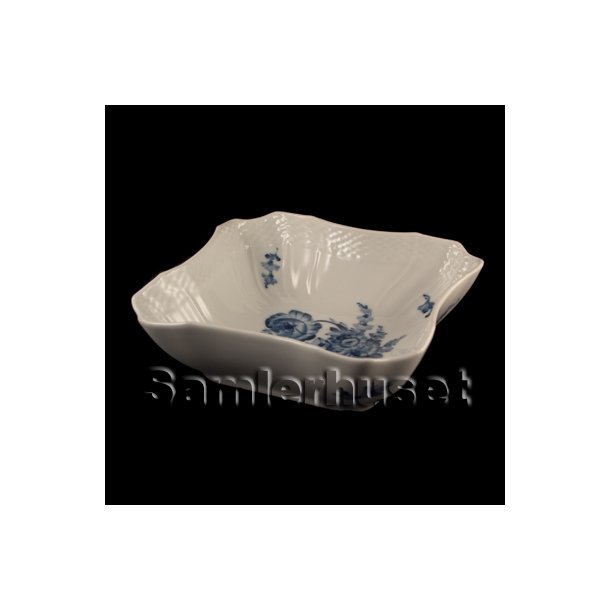 Bl&aring; Blomst Svejfet Salatsk&aring;l Kvadratisk