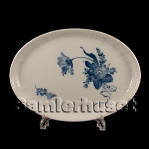 Blå Blomst Svejfet Bakke til sukker og fløde