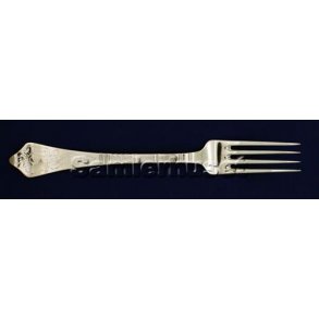 Antik Rokoko Middagsgaffel, 20 cm.