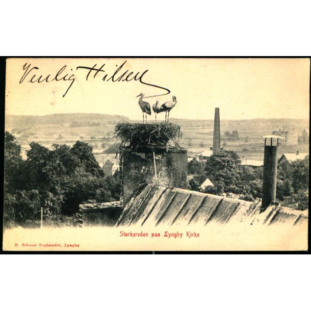 Storkereden paa Lyngby Kirke - H. Schous Bogh. u/n