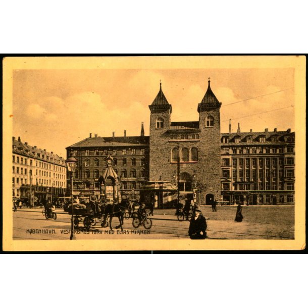 Kbenhavn - Vesterbros Torv med Elias Kirken - Geerts Forlag 88