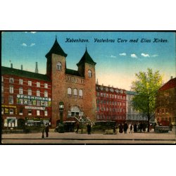 Kbenhavn - Vesterbros Torv med Elias Kirken - 626