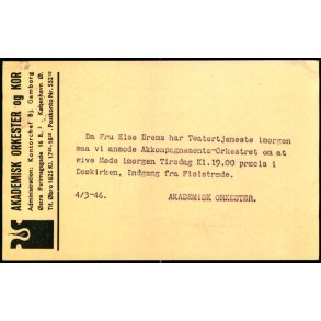 Akademisk Orkester og Kor - Helsagskort u/n