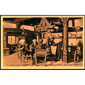 Frilandsmuseet - Hans Petersens R&oslash;ghus - Ostenfeld - Slesvig - Kvinder i slesvigske Dragter - Stender 34219