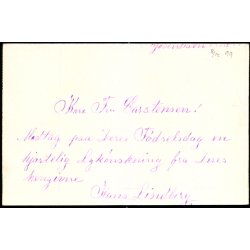 Emiliekilde - Kartonkort - Signeret -