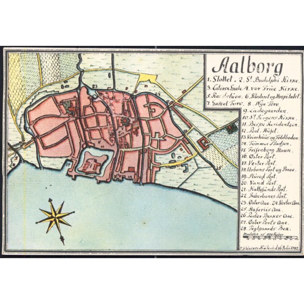 Aalborg - Kopi af kort fra 1782
