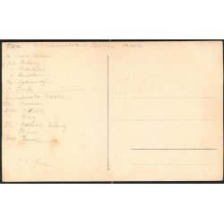 Forberedelsesskolens L&aelig;rerpersonale 1912-13 - Fotokort navne p&aring; bagsiden.