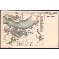 Kort over Aalborg og N&oslash;rre Sundby - Stender u/n