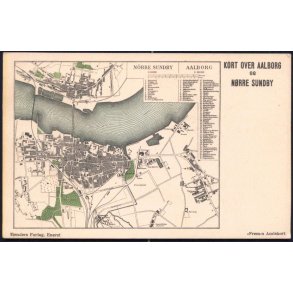 Kort over Aalborg og Nørre Sundby - Stender u/n