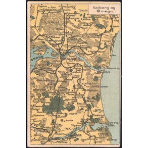 Kort over Aalborg og Omegn - V. Müllers u/n