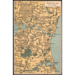 Kort over Aalborg og Omegn - V. M&uuml;llers u/n