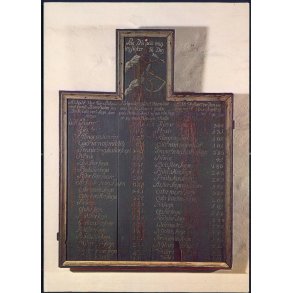 Pesttavle fra Skt. Nicolai kirke i Rnne - Bornholm Museum u/n