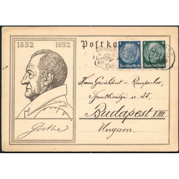 Postkarte - Goethe 100 r. u/n