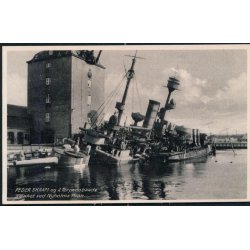 Peder Skram og 2 Torpedobaade s&aelig;nket ved Nyholms Kran - T&Appel Bogh.252