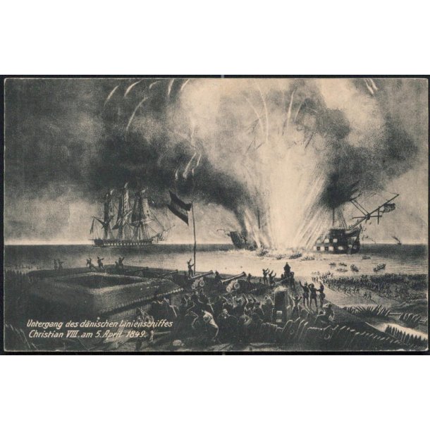 Untergang des danischen Linieschiffes Christian VIII. am 5. April 1849 - Thomsen u/n