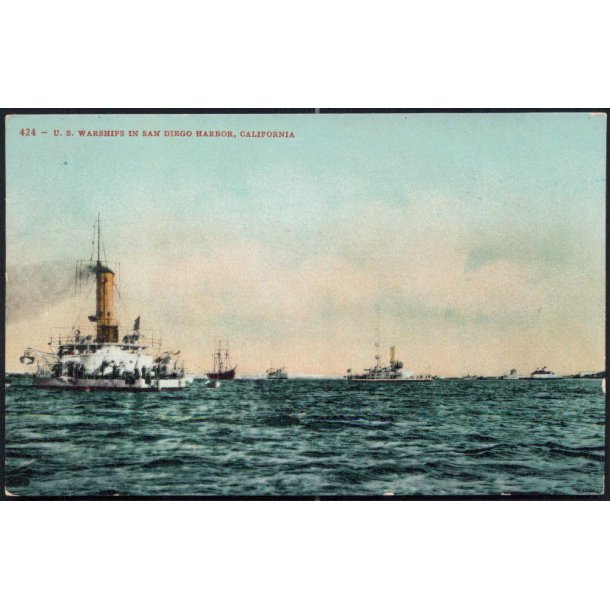 U.S. Warships in San Diego Harbor - Calefornia - Mitchell 424