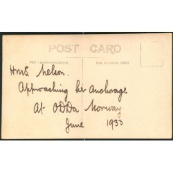 H.M.S. Nelson in Norway 1933 - Fotokort u/n