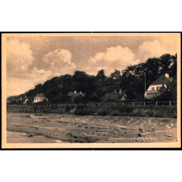 Strandparti ved Ellekilde - Helleb&aelig;k Bogh. 1946