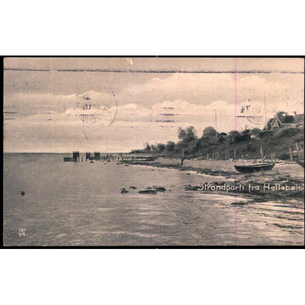 Strandparti fra Helleb&aelig;k - J.M. 708