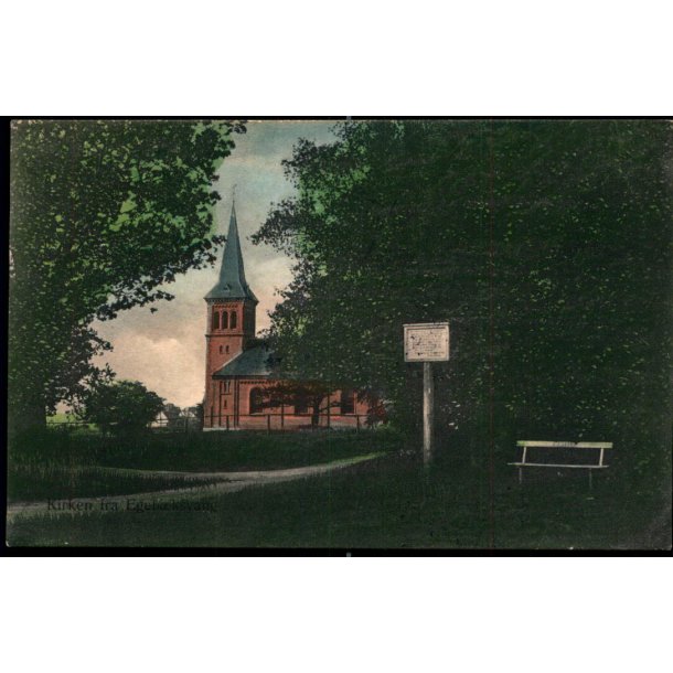Kirken fra Egeb&aelig;ksvang - J.M. 597