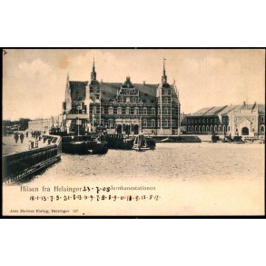 Hilsen fra Helsingr - Jernbanestationen - Jens Mller 157