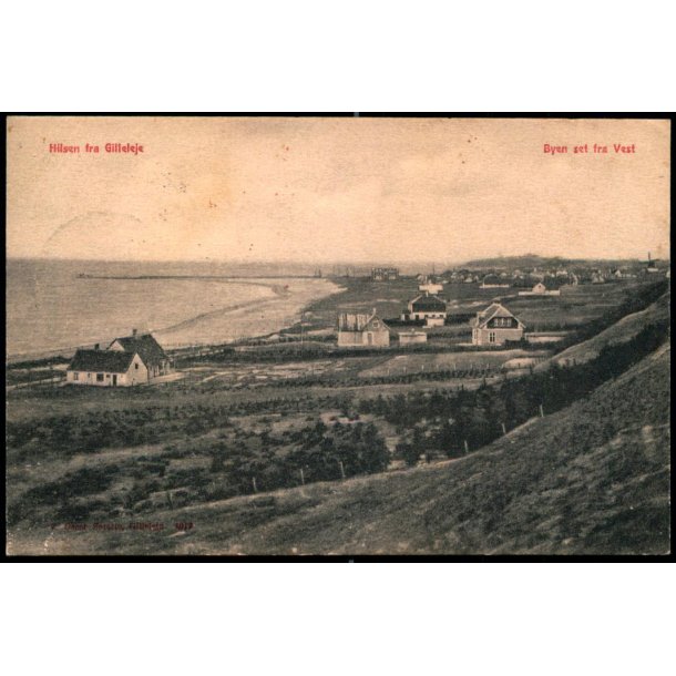 Hilsen fra Gilleleje - Byen set fra Vest - u/n