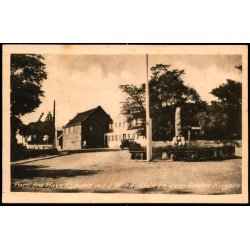 Parti fra Hovedgaden med Mindest&oslash;tten over faldne Krigere - Gr&aelig;sted Bogh. u/n