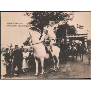 Kongen paa den Hvide Hest ved Grnsen - Billedekort u/n