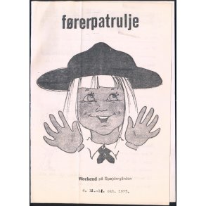 Førepatrulje - Weekend på Spejdergården -10-11-okt. 1975
