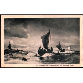 Fiskere lande ved Hornb�k Strand - G. Neumann - Alex Vincent 50