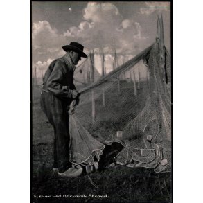 Fisker ved Hornb�k Strand - Hornb�k Bogh. 39136