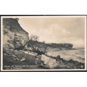 Klinten ved Højerup med det nedstyrtede kor og Kirkegaard - J.Chr. Olsens u/n