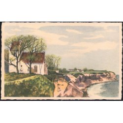 Stevns Klint med H&oslash;jerup Kirke - Rudolf Olsen u/n