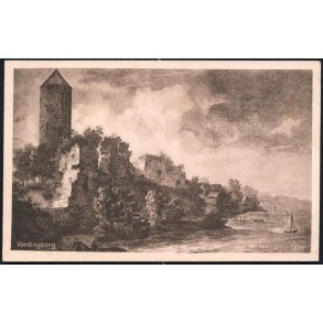 Vordingborg - Valdemarstaarnet med Ruiner i Aaret 1824 - Fr. Thunes 42997