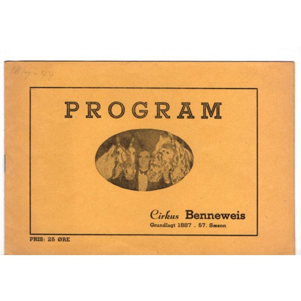 Cirkus Benneweis - Program 1944 - A5 - Flot !