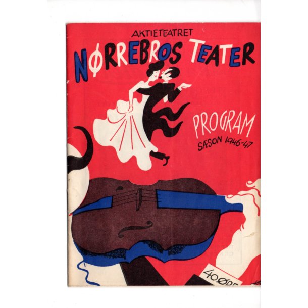 N&oslash;rrebros Teater 1946-47 - Ca. A6 - Foldet