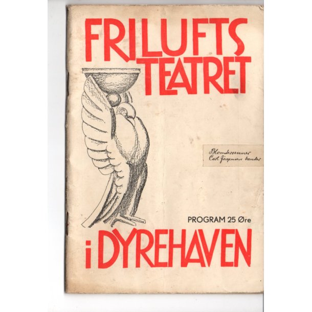 Frilufts Teateret - i Dyrehaven 1944 - A5 - Godt Brugt !