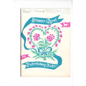 Frederiksberg Teater - Ca. A6 - Skrift p&aring; forside !