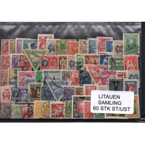 Litaunen Samling - 60 Stk. Stemplet / Ustemplet