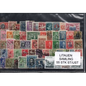 Litaunen Samling - 55 Stk. Stemplet / Ustemplet