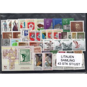 Litaunen Samling - 43 Stk. Stemplet / Ustemplet